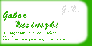 gabor musinszki business card